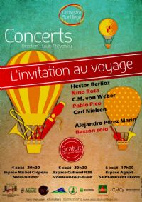 Orchestre Sortilège - L'invitation au voyage. Le samedi 5 août 2017 à Vouneuil-sous-Biard. Vienne.  20H30